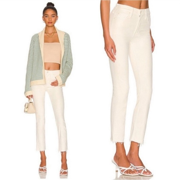 MOTHER Denim - MOTHER - The Mid Rise Dazzler Crop Fray